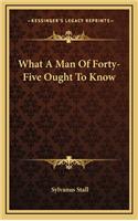 What A Man Of Forty-Five Ought To Know