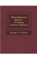 Miscellaneous Poems