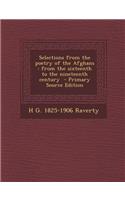 Selections from the Poetry of the Afghans
