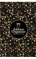 Address Organizer: Golden Tiny Flower Design - The Best Solution for You to Organize Addresses