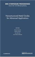 Nanostructured Metal Oxides for Advanced Applications: Volume 1552