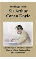 Writings from Sir Arthur Conan Doyle: Adventures of Sherlock Holmes, Hound of the Baskervilles, and the Lost World(English)