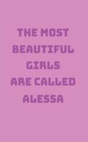 Alessa Girl Woman Notebook: Lined Paper Journal 6x9 - 120 Pages