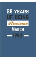 28 Years Of Being Awesome March 1992