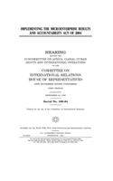 Implementing the Microenterprise Results and Accountability Act of 2004