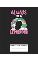 Composition Notebook: Unicorn Kids Soft Glossy Cover Wide Ruled Blank Lined Unicorns Journal Paper 7.5 x 9.25 Inches 110 Pages