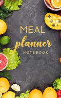 Meal Planner Notebook: 52 Week Food Planner Notebook / Diary / Log for Meal Planning with Grocery Shopping List - Fruit Frame Background