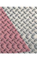 Planner: Steel Print Design with Pink Triangle- Universal 12 Month - 1 Year No Date Undated Non dated Daily Weekly Monthly Business Planner- Calendar Journal(1 Textured Planner)