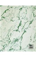 Notebook: Green Marble Composition Note Book College Ruled Line Paper Texture Style Design (Large 8.5 x 11)
