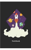 Notebook: Lined Journal for Space, Rocket and Galaxy Fans - Paperback, Diary Gift for Men, Women and Children
