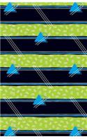 Bullet Journal Abstract Pattern Blue Triangles: 162 Numbered Pages with 150 Dot Grid Pages, 6 Index Pages and 2 Key Pages in Easy to Carry 5.5 X 8.5 Size.