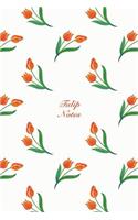 Tulip Notes: 6"x9" Unruled Blank Notebook Watercolor Texture Design Botanic Garden Flower Pattern Cover. Matte Softcover Note Book Journal