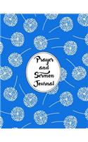 Prayer and Sermon Journal Notebook Dandelions Pattern 3