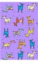 Journal Notebook For Dog Lovers, Happy Dogs Pattern 7: 162 Lined and Numbered Pages With Index For Journaling, Writing, Planning and Doodling, For Women, Men, Kids, Easy To Carry Size.(92 Wagworthy Lined)