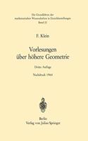 Vorlesungen Uber Hohere Geometrie