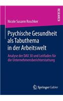 Psychische Gesundheit ALS Tabuthema in Der Arbeitswelt