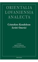 Cristoforo Kondoleon, Scritti Omerici: (Volume 271 Orientalia Lovaniensia Analecta)