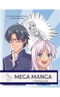 MEGA MANGA coloring book