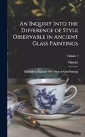 Inquiry Into the Difference of Style Observable in Ancient Glass Paintings