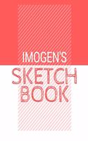 Imogen's Sketchbook: Personalized red sketchbook with name: 120 Pages