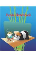 Panda Sketchbook: Pretty Bamboo Panda Bears Large Blank Sketchbook with White Pages for Drawing, Sketching, Doodling and More, Cute Panda Design(1 Panda Journals)
