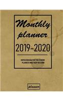 Monthly Planner 2019 - 2020