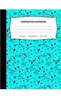Composition Notebook: Grey and Black Tiger Pattern College Ruled Lined pages (7.44 x 9.69)