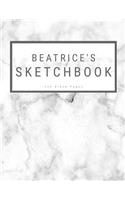 Beatrice's Sketchbook: : Personalized Marble Sketchbook with Name: 120 Pages