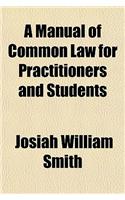 A Manual of Common Law for Practitioners and Students; Comprising the Fundamental Principles and the Points Most Usually Occuring in Daily Life and Practice: (English)
