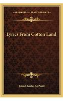 Lyrics from Cotton Land