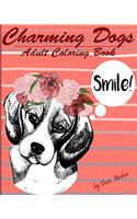 Charming Dogs: Blue Dream Adult Coloring Book for Dog Lover's