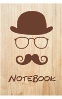 Notebook journal: Wood Moustaches Paper Notebook, Diary, Journal, Planner Or Sketchbook - Size 6 x 9 - 120 Pages - Office Equipment - Great Gift ...