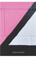 Lined Notebook: Wall Art 2 - Pink Z(2 Lna1s)