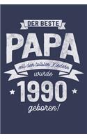 Der Beste Papa wurde 1990 geboren: Wochenkalender 2020 mit Jahres- und Monatsübersicht und Tracking von Gewohnheiten - Terminplaner - ca. Din A5
