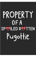 Property Of A Spoiled Rotten Pugottie: Lined Journal, 120 Pages, 6 x 9, Pugottie Dog Gift Idea, Black Matte Finish (Property Of A Spoiled Rotten Pugottie Journal)