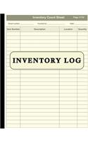 Inventory Log Book: 110 Pre-Numbered Pages 8.5 x 11 inches (double-sided), Perfect binding, Non-perforated