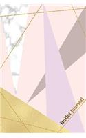 Bullet Journal: Marble + Gold Bullet Journal - 120-Page 1/4 Inch Dot Grid Notebook - 6 X 9 Marble & Gold Perfect Bound Softcover