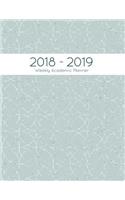 2018-2019 Weekly Academic Planner: 18 Month Calendar Cover Silver Circle July 2018 - December 2019 Weekly Organizer, 8,5x11