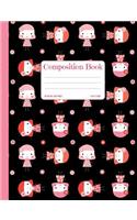 Composition Book: Wide Ruled Notebook for Girls, Soft Cover Journal Diary 50 sheets/100 pages, 7.44" x 9.69" (18.9 x 24.6 cm) for School, Journaling, Writing and Note