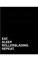 Eat Sleep Rollerblading Repeat: Blank Guitar Tab Paper, Guitar Tab Manuscript Paper - 6 string guitar TAB clef -Music Sheet Notebook / Blank Staff Paper Notebook / Blank Music Manu(70 Blank Guitar Tab Paper)