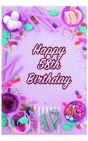 Happy 58th Birthday: Keepsake Note Book Gift for Birthday Presents