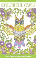 Colorful Owls Adult Coloring Book