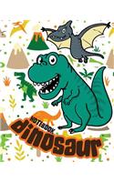 Dinosaur Notebook: Lined: Notebook Journal, School Notes, Diary, 120 Lined Pages, Size 8 X 10, ( Cute Dinosaur Cover )