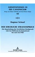 Der Kirchliche Strafanspruch