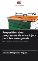 Proposition d'un programme de mise à jour pour les enseignants