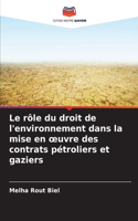 rôle du droit de l'environnement dans la mise en oeuvre des contrats pétroliers et gaziers
