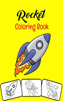 Rocket Coloring Book: 35 Rocket Coloring Pages for Toddlers, Gift for Kids Grandson & Granddaughter.