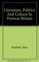 Literature, Politics, and Culture in Postwar Britain