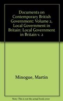 Documents on Contemporary British Government: Volume 2, Local Government in Britain