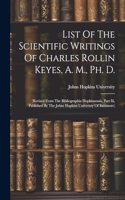 List Of The Scientific Writings Of Charles Rollin Keyes, A. M., Ph. D.